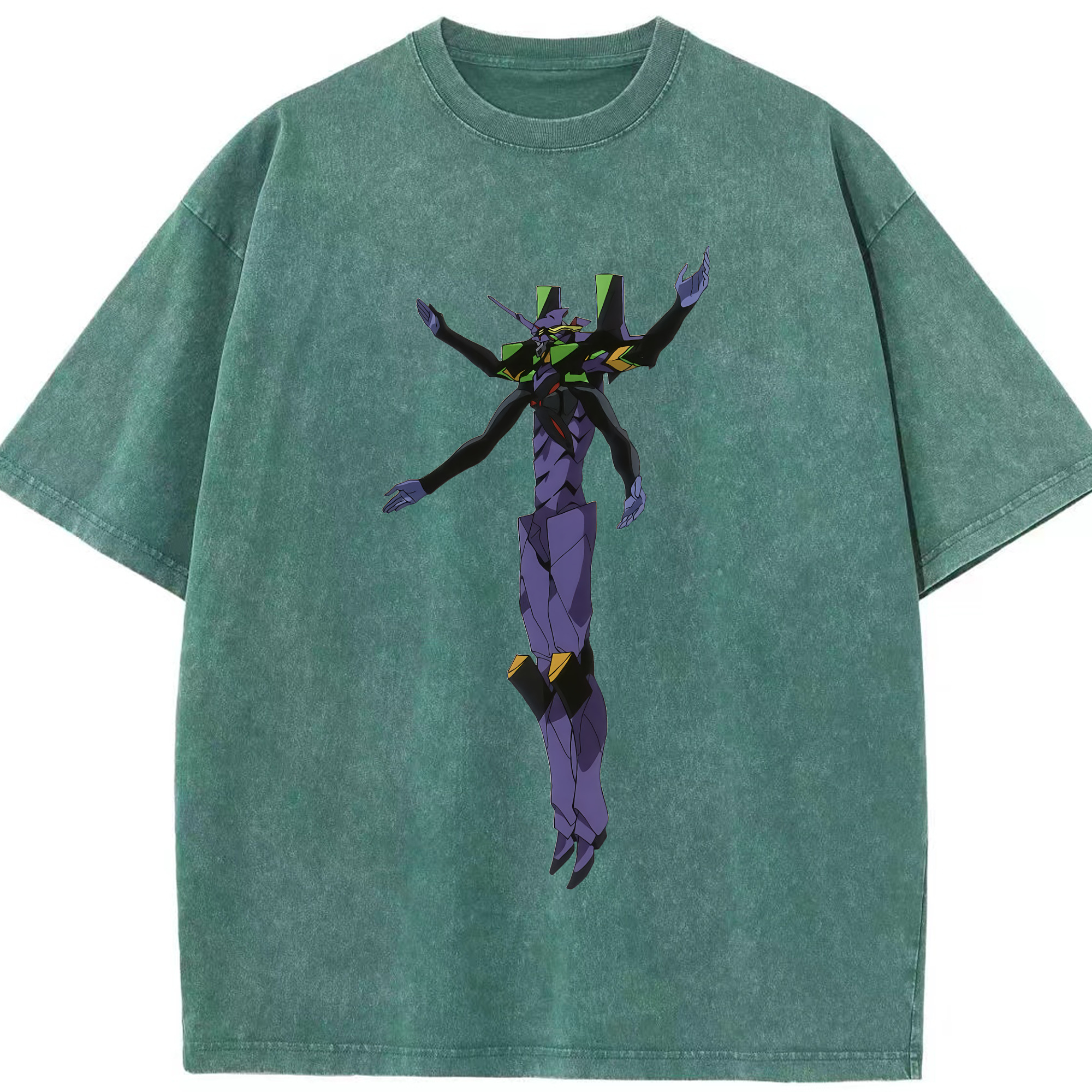 （画像用） EVA 新世紀エヴァンゲリオン 綿100% ヴィンテージ風 半袖Tシャツ（フロントプリント）